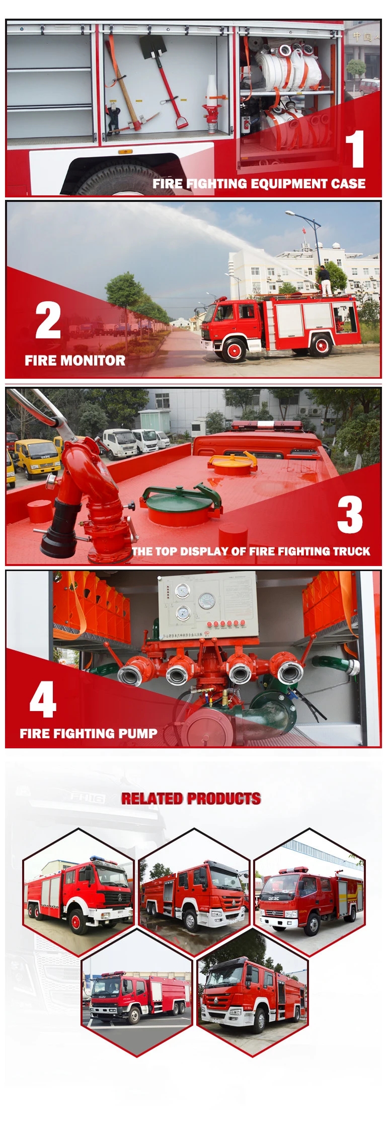 DONGFENG 8cbm Water Foam Tank Fire Truck