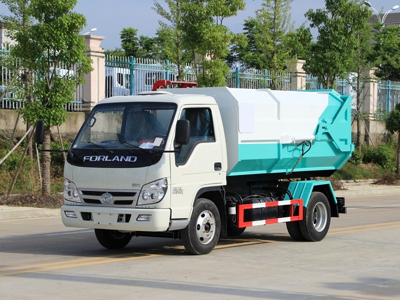 Side-loader garbage truck