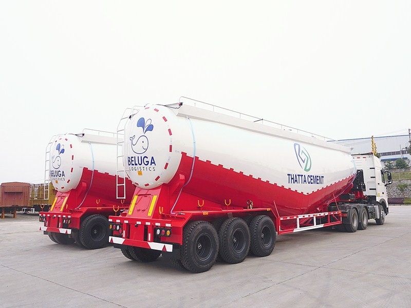 55cbm Bulk Dry Cement Transport Semi-trailer