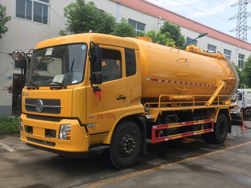 DONGFENG 12cbm high-pressure cleaning and suction truck