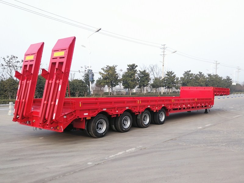 4 Axles Low Flat Bed Goose-neck Semi-trailer