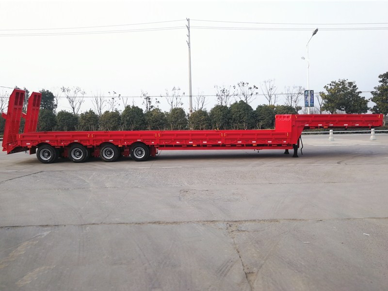 4 Axles Low Flat Bed Goose-neck Semi-trailer