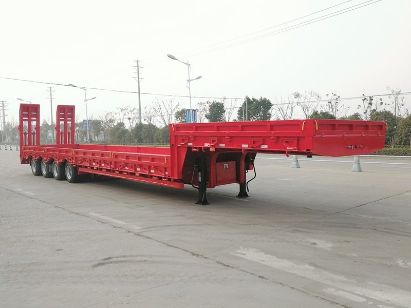 4 Axles Low Flat Bed Goose-neck Semi-trailer