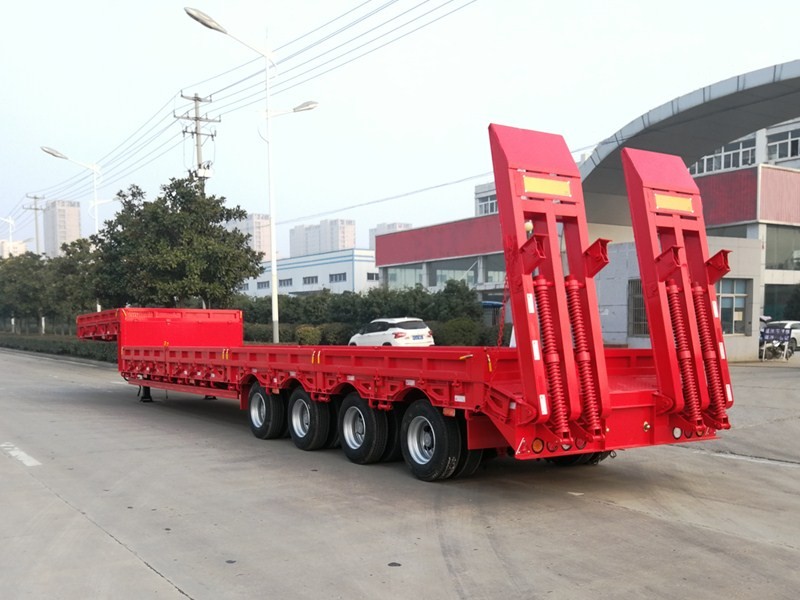 4 Axles Low Flat Bed Goose-neck Semi-trailer