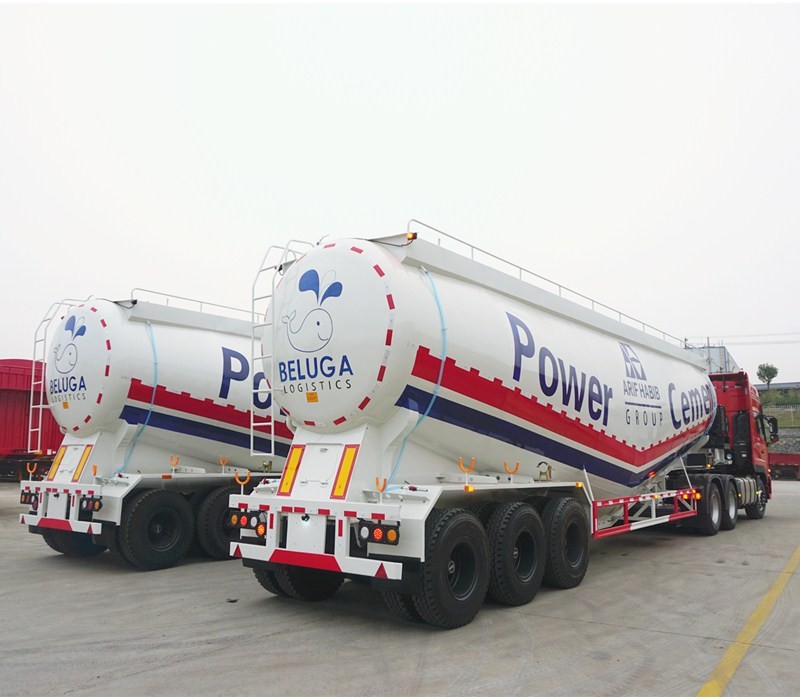 55cbm Bulk Dry Powder Tanker Semi Trailer