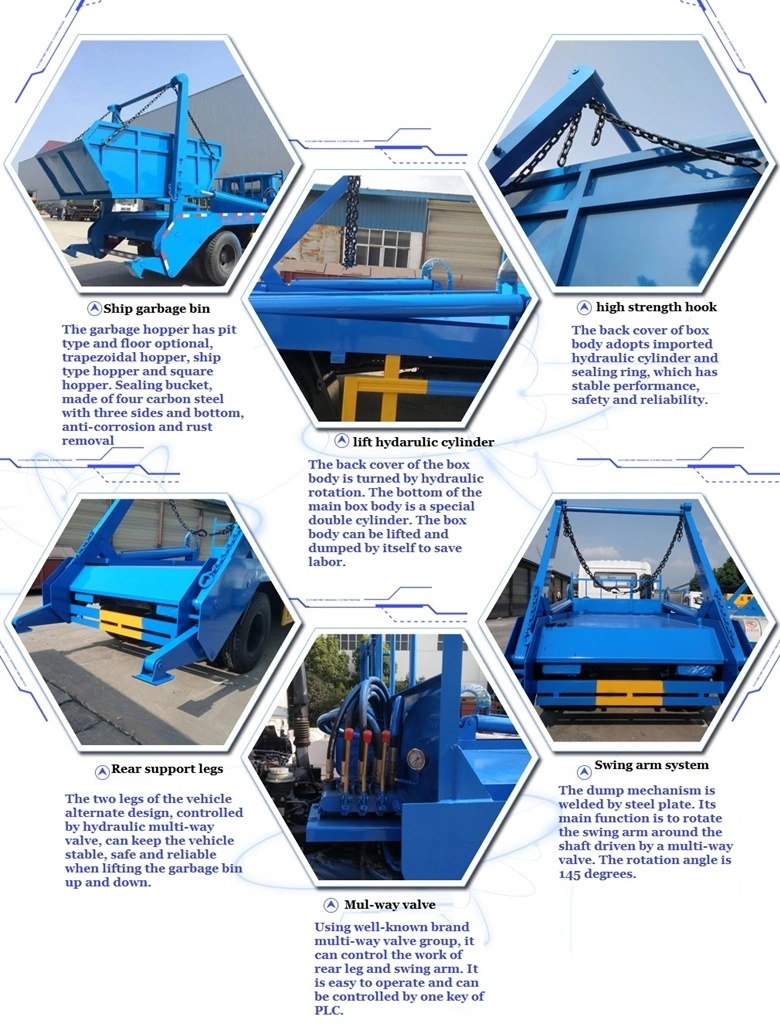 DONGFENG 4cbm Skip Loader Garbage Truck